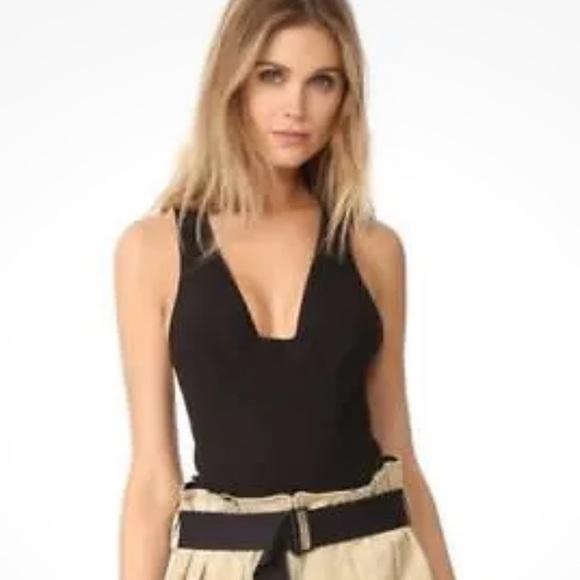 Rag & Bone Elle Sleeveless Stretchy Tank Bodysuit in Black size small - Picture 2 of 8